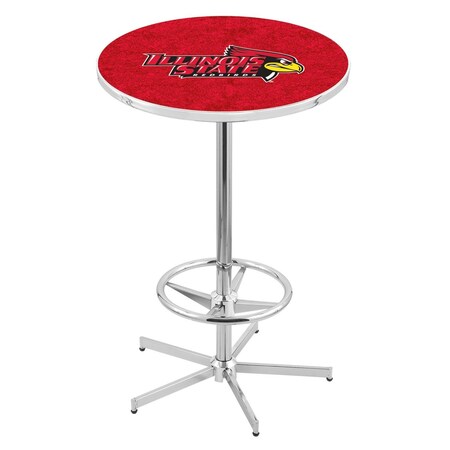 Holland Bar Stool Co 42" Chrome Illinois State Pub Table L216C4228IllStU